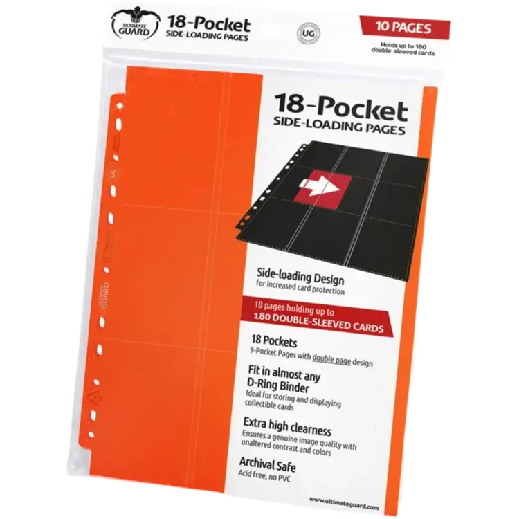 Pages Ultimate Guard Side-Loading 18 Pocket Orange 10 Stk