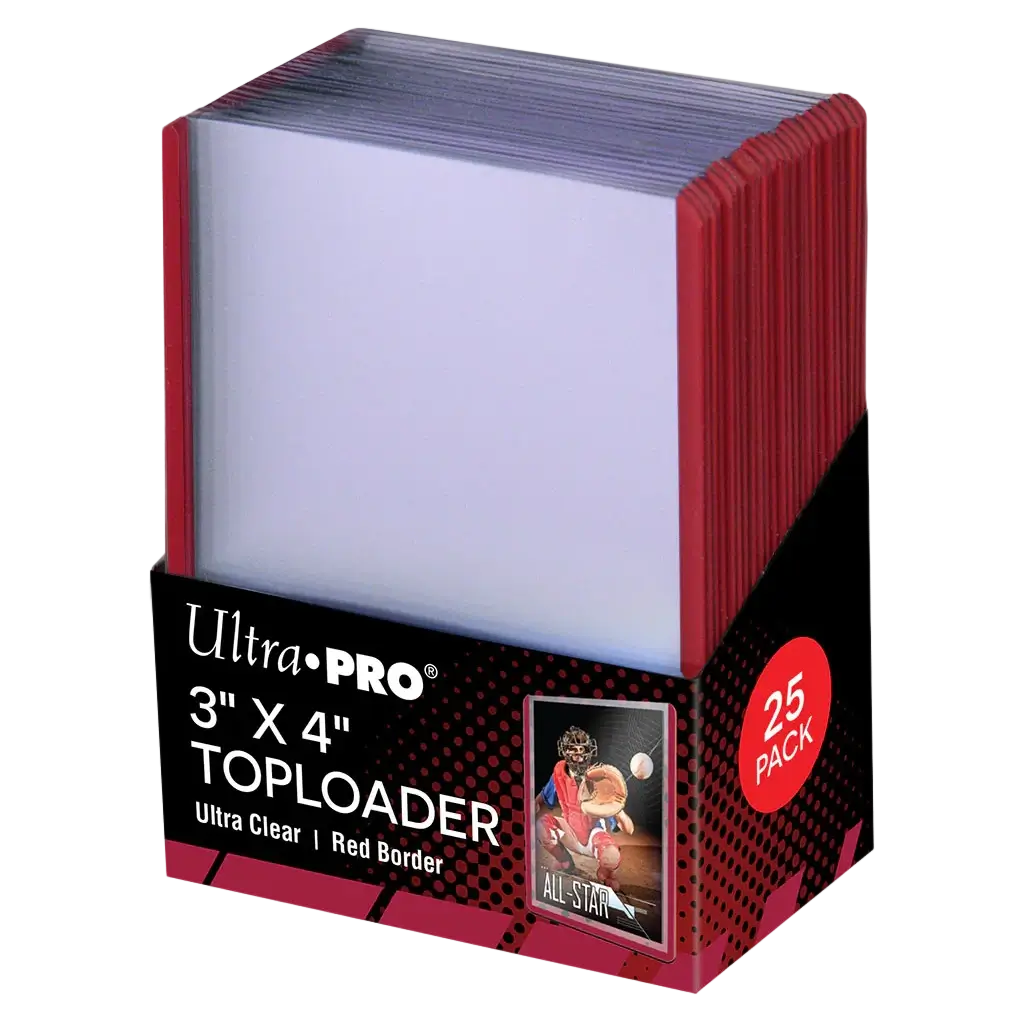 Ultra Pro Red Border Toploader Regular 25 Stk