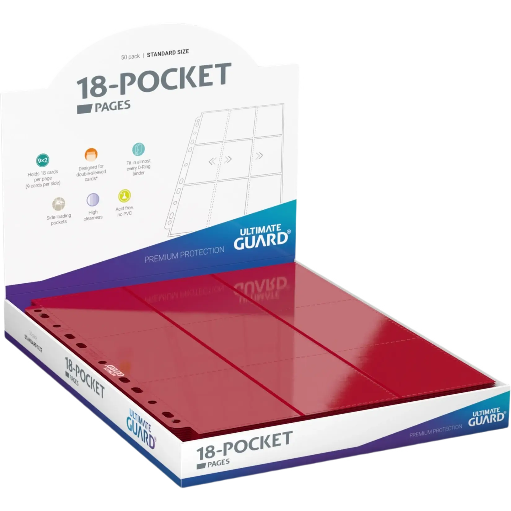 Pages Ultimate Guard Side-Loading 18 Pocket Rot 1 Stk